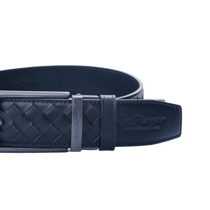 GoPlayer woven calfskin leather belt (black)