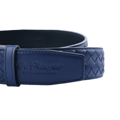 GoPlayer woven calfskin leather belt (dark blue)