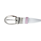 GP女25mm雙面扣皮帶(白/粉)