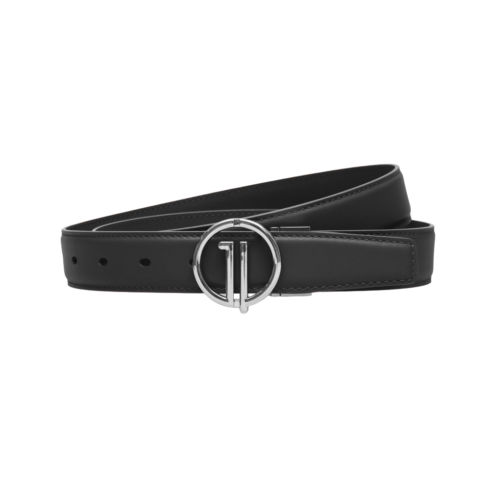 GoPlayer Women's Plain Grain Top Grain Leather Belt (Black)