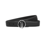 GoPlayer Women's Plain Grain Top Grain Leather Belt (Black)