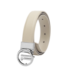 GoPlayer レディース プレーングレイン トップグレインレザーベルト (アプリコット)