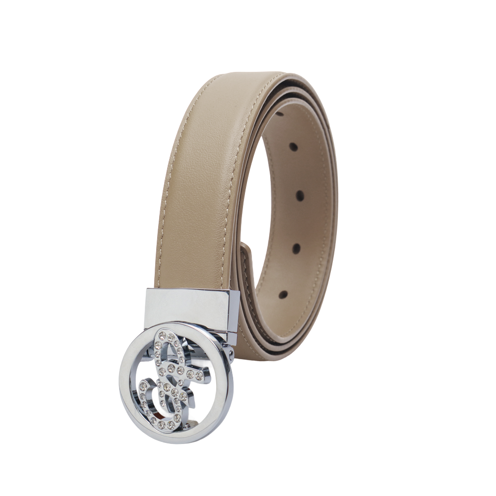 GoPlayer Women's Top Grain Leather Belt (Khaki)