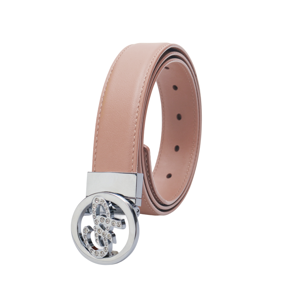 GoPlayer Women's Top Grain Leather Belt (Pink)