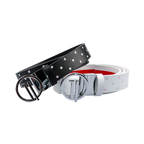 GoPlayer レディース 両面スライドバックルベルト (28mm ホワイトカラー) 