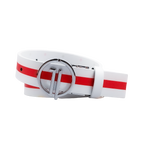 GoPlayer レディース 両面スライドバックルベルト (28mm ホワイトカラー) 