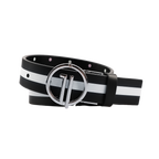 GoPlayer レディース 両面スライドバックルベルト (28mm ホワイトカラー) 