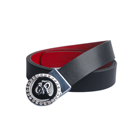 GoPlayer Women's Head Reversible Belt (Black and Red)