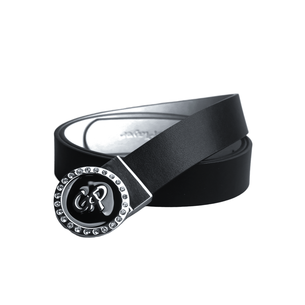 GoPlayer レディース ヘッド リバーシブル ベルト (ブラックとホワイト)