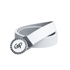 GoPlayer女轉頭雙面用皮帶(白銀)