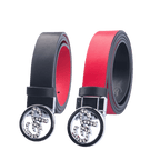 GoPlayer Women's Turnable Double-Sided Belt (Black and Red)