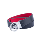 GoPlayer Women's Turnable Double-Sided Belt (Black and Red)