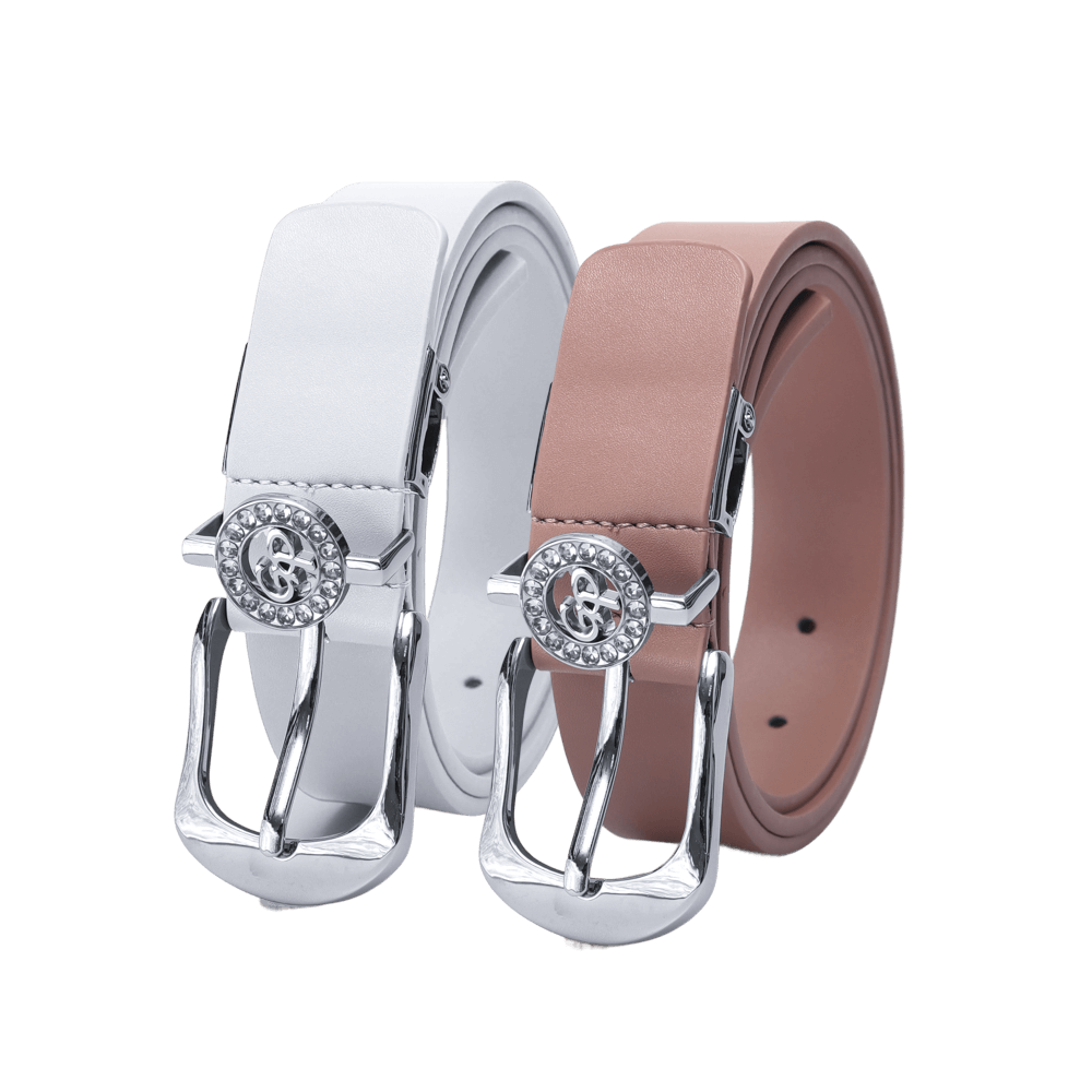 GoPlayer Women's Horseshoe Buckle Golf Belt (Dark Pink)