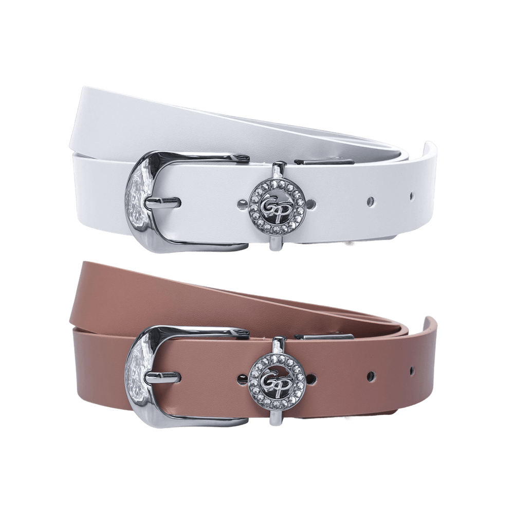 GoPlayer Women's Horseshoe Buckle Golf Belt (White)