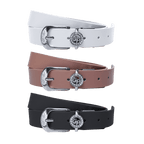 GoPlayer Women's Horseshoe Buckle Golf Belt (Dark Pink)