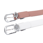 GoPlayer Women's Horseshoe Buckle Golf Belt (White)