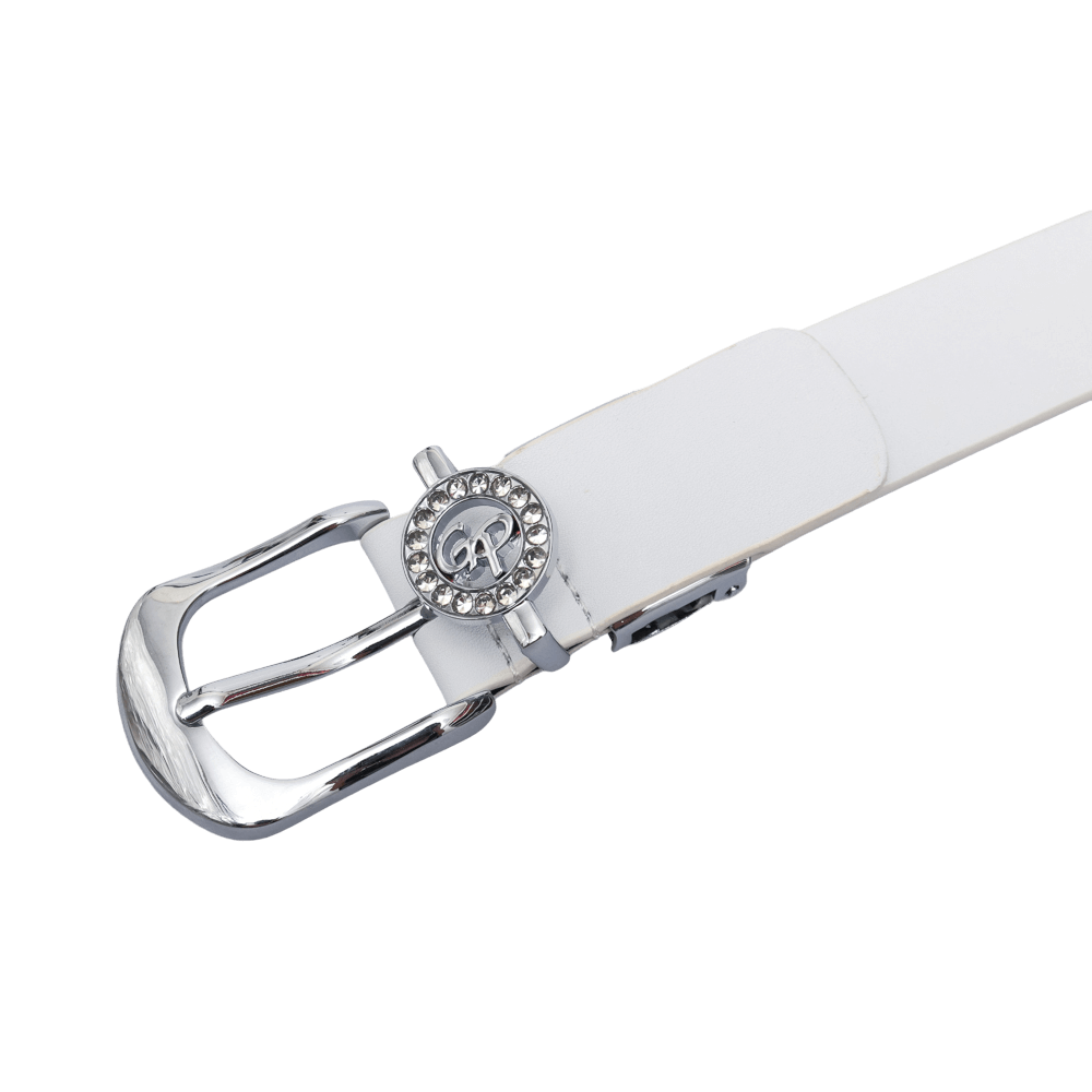 GoPlayer Women's Horseshoe Buckle Golf Belt (White)