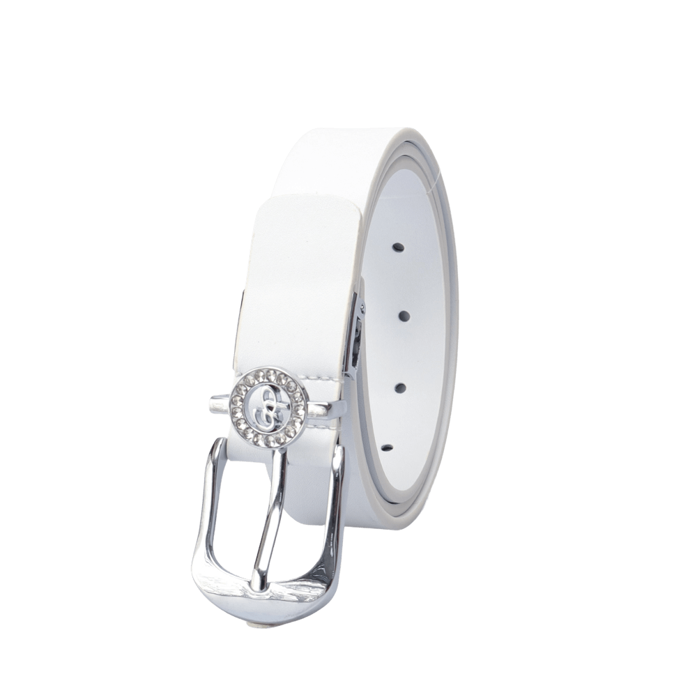 GoPlayer Women's Horseshoe Buckle Golf Belt (White)