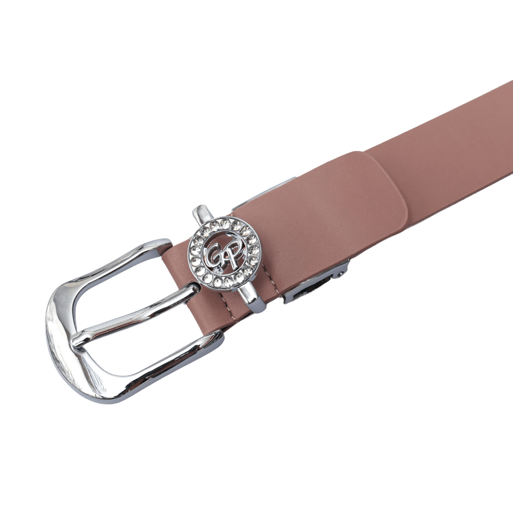 GoPlayer Women's Horseshoe Buckle Golf Belt (Dark Pink)