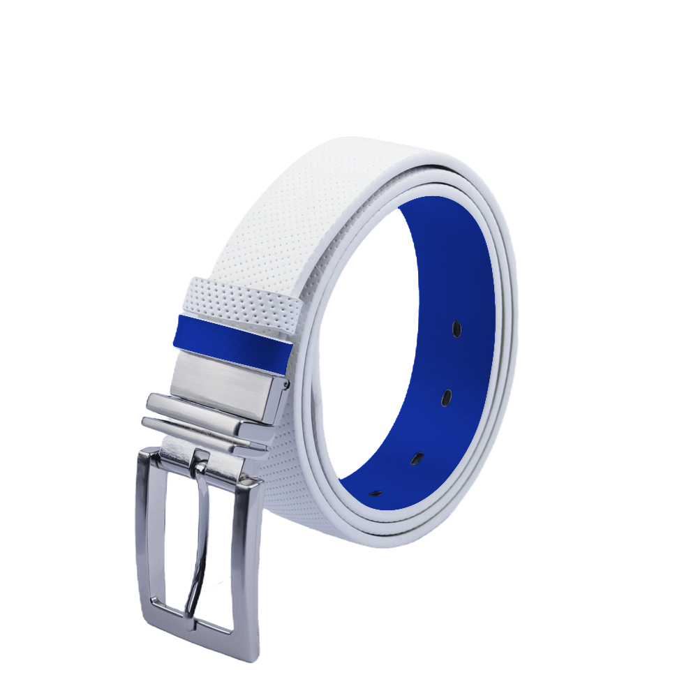 GoPlayer double-sided rotating buckle belt (white royal blue)