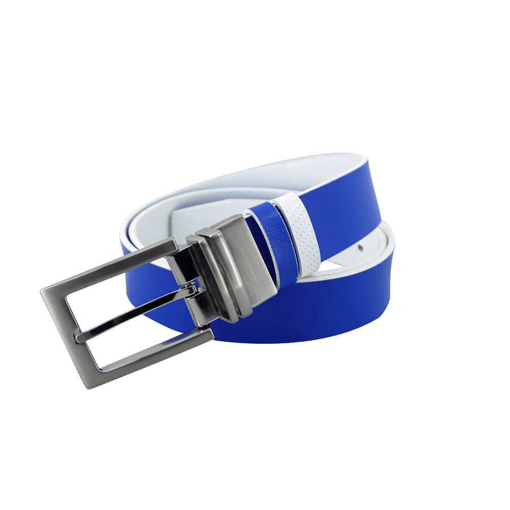 GoPlayer double-sided rotating buckle belt (white royal blue)