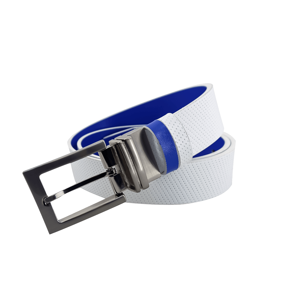 GoPlayer double-sided rotating buckle belt (white royal blue)