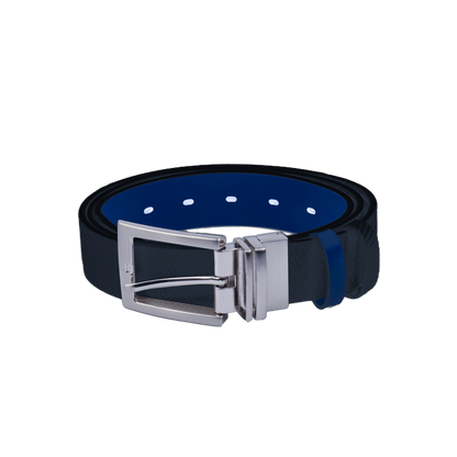 GP35mm double-sided buckle belt (black/sapphire blue)