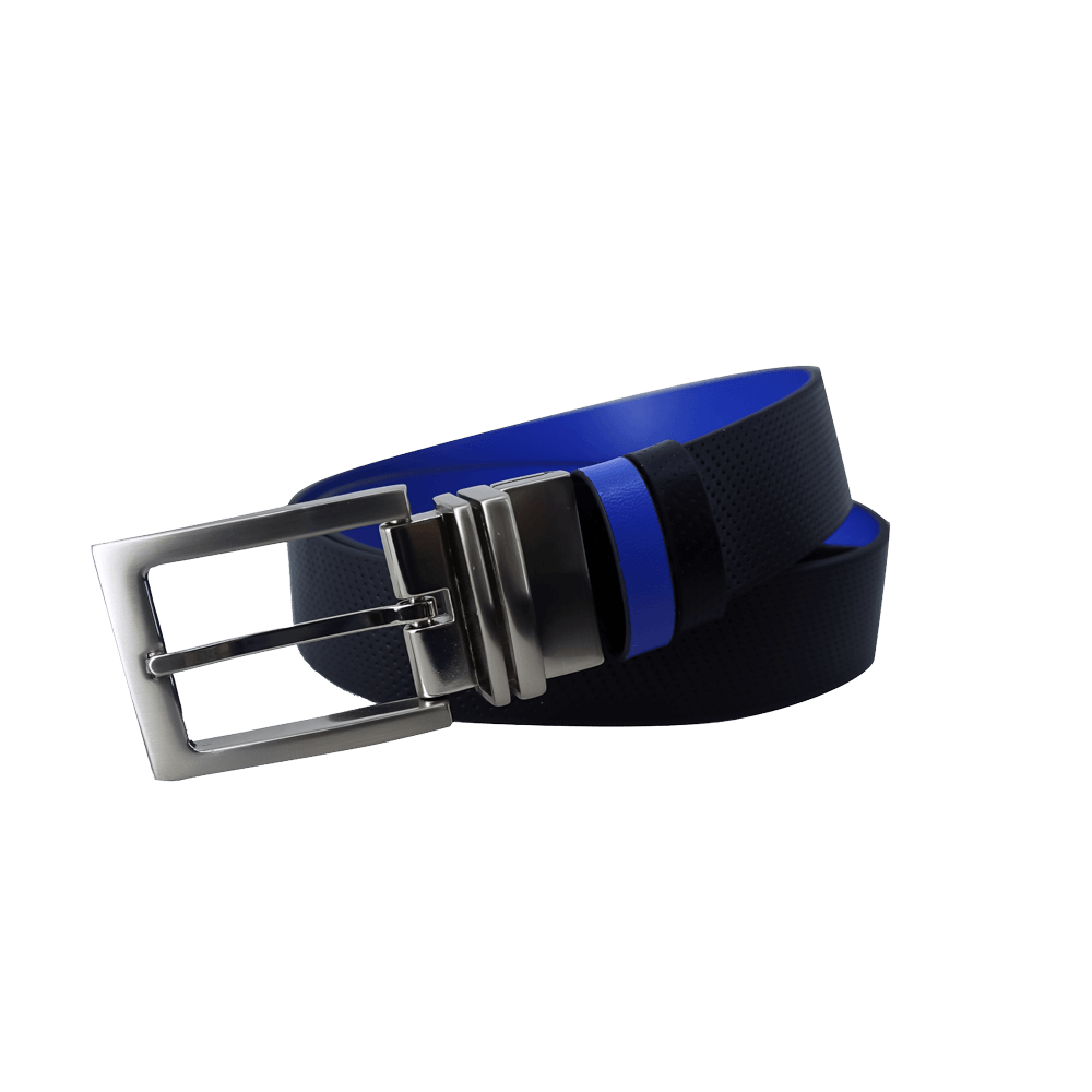 GP35mm double-sided buckle belt (black/sapphire blue)