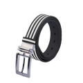 GoPlayer 35mm雙面扣皮帶(黑/黑白條)