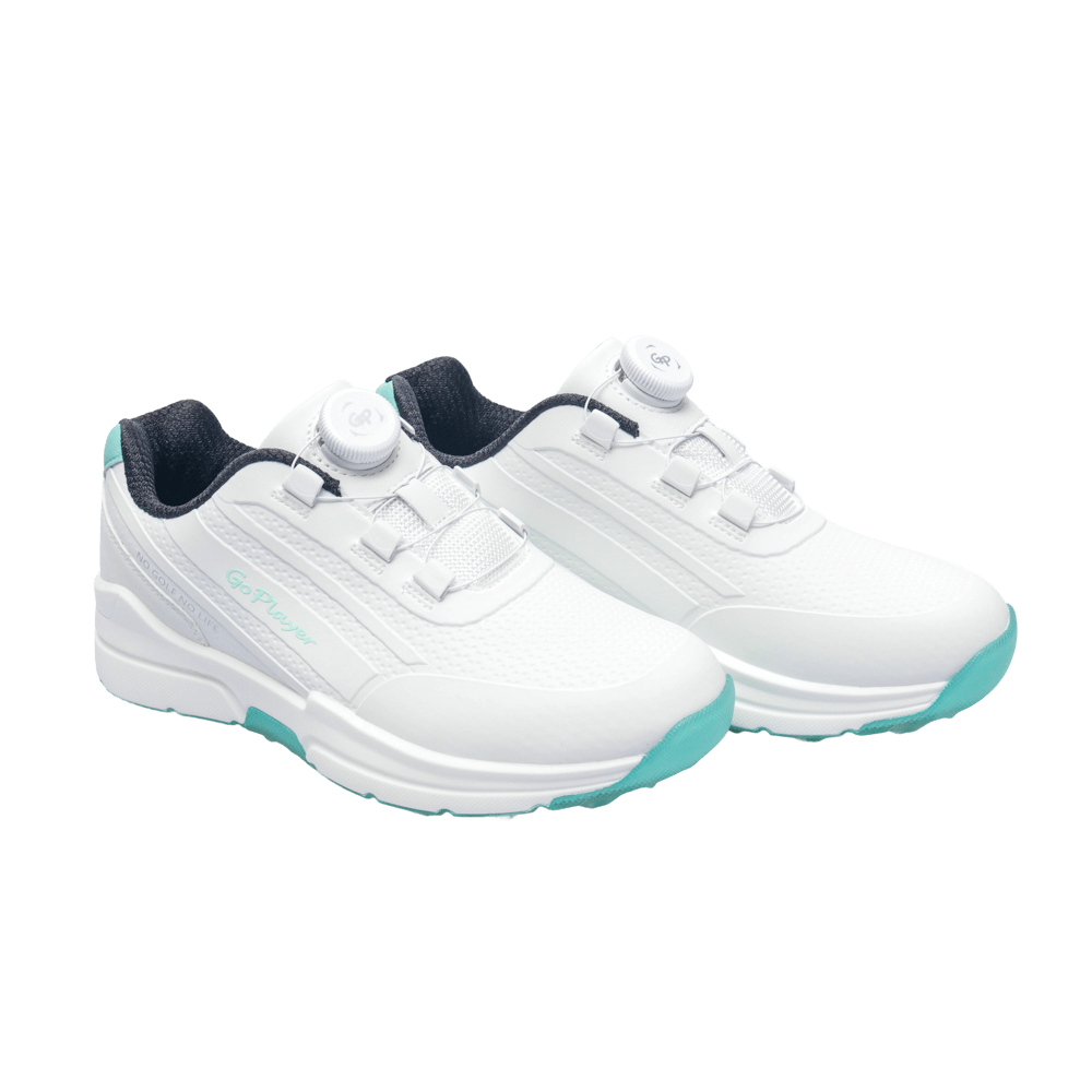 GoPlayer EliteLinks Golf Knob Women's Shoes (White and Green)