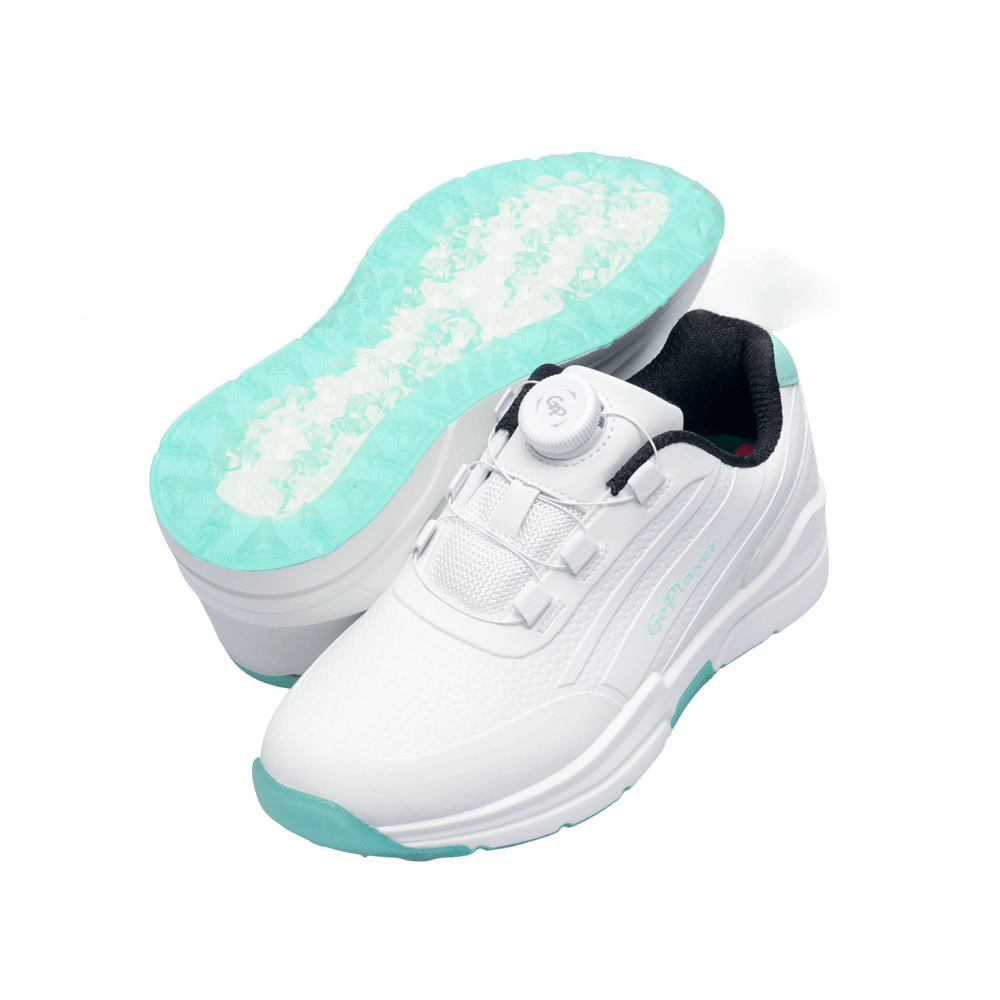 GoPlayer EliteLinks ゴルフ クラシック レディース シューズ (ホワイト)