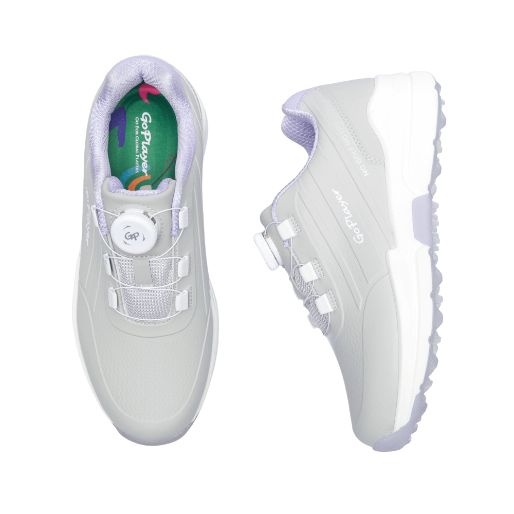 GoPlayer EliteLinks Golf Knob Women's Shoes (Gray Purple)
