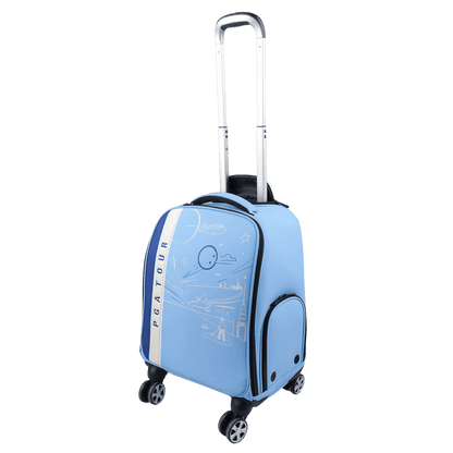 PGA trolley four-way wheel clothing bag (light blue)