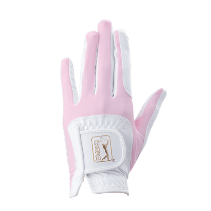 PGA women's golf elastic cloth non-slip gloves (white powder)
