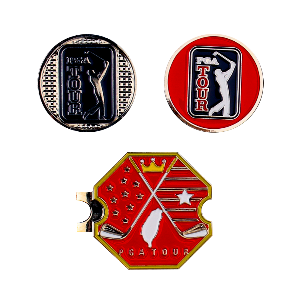 PGA hexagonal base + double cap clip (red)