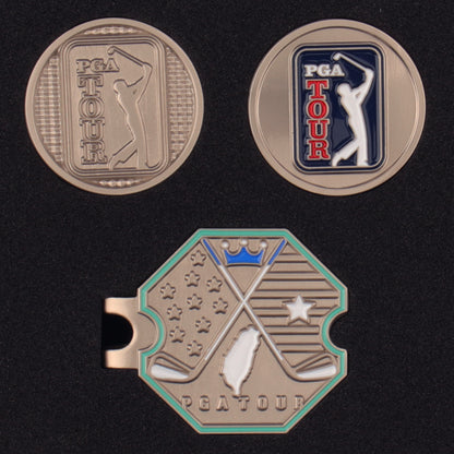 PGA hexagonal base + double cap clip (silver)