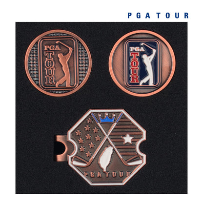 PGA hexagonal base + double cap clip (bronze)