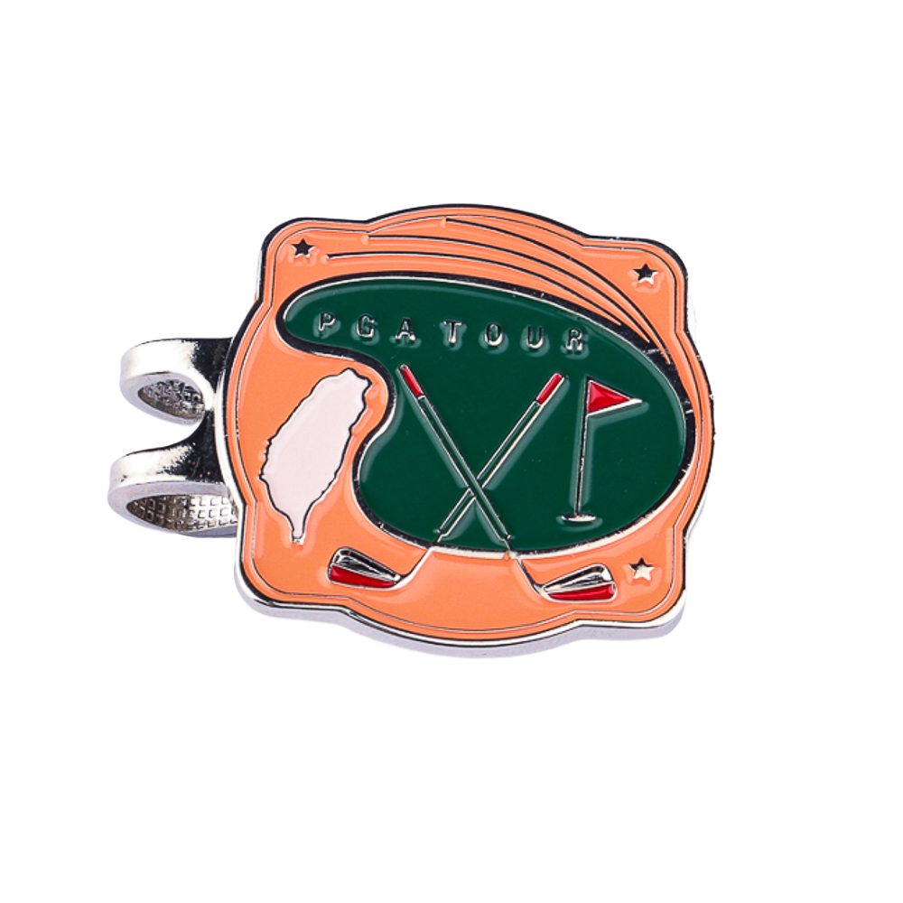 PGA bright orange green base + double hat clip