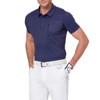 Zippered pocket breathable short-sleeved shirt