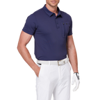 Zippered pocket breathable short-sleeved shirt