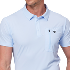 Zippered pocket breathable short-sleeved shirt