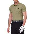 Zippered pocket breathable short-sleeved shirt