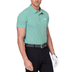 幾何学模様のオールオーバープリント半袖シャツ