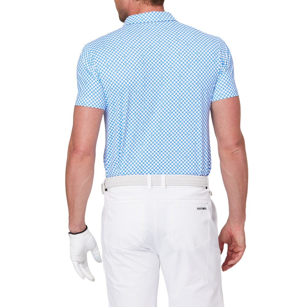 幾何学模様のオールオーバープリント半袖シャツ