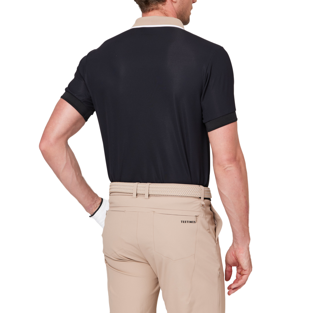 カラーブロックの半袖シャツ