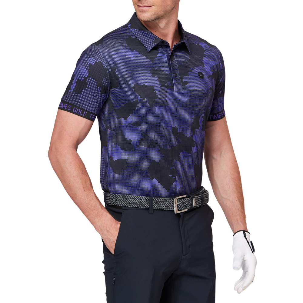 デジタルカモフラージュプリント半袖シャツ