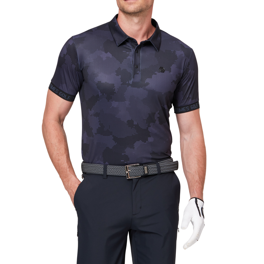 デジタルカモフラージュプリント半袖シャツ