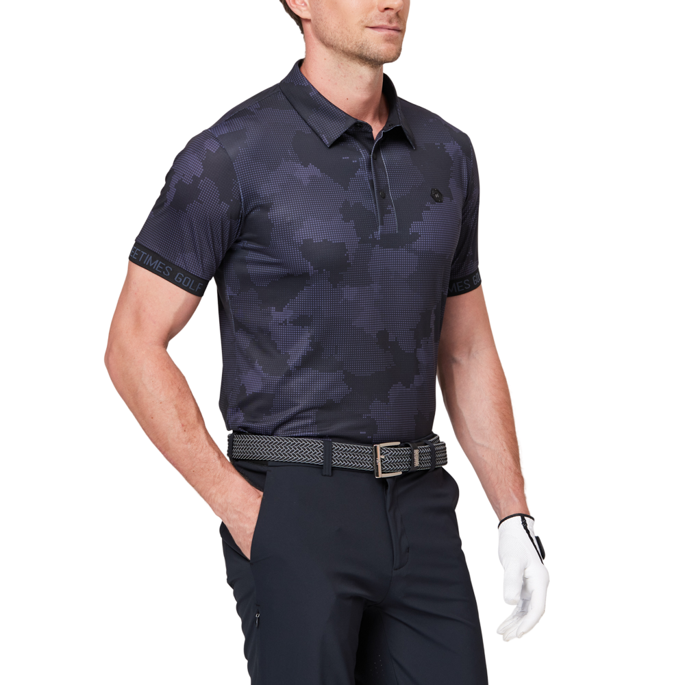 デジタルカモフラージュプリント半袖シャツ