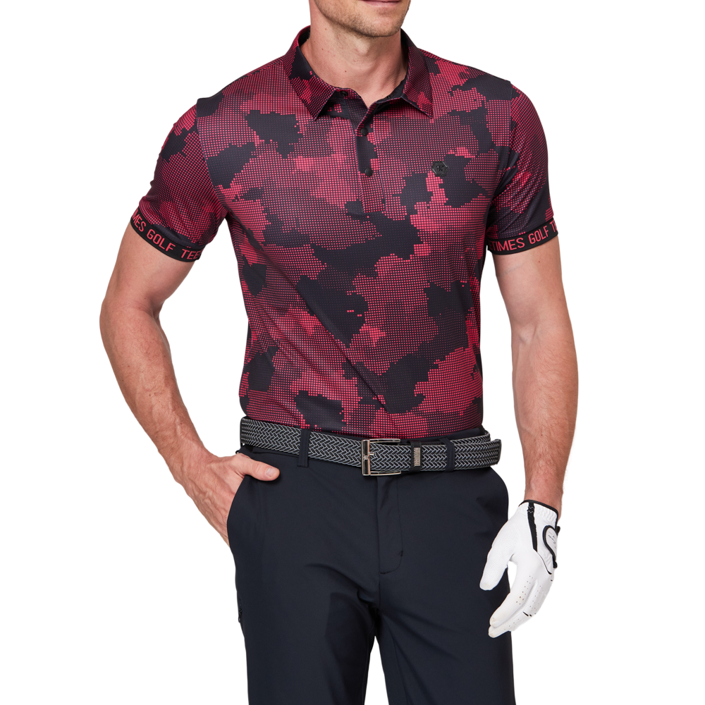 デジタルカモフラージュプリント半袖シャツ