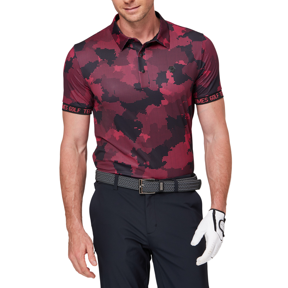 デジタルカモフラージュプリント半袖シャツ